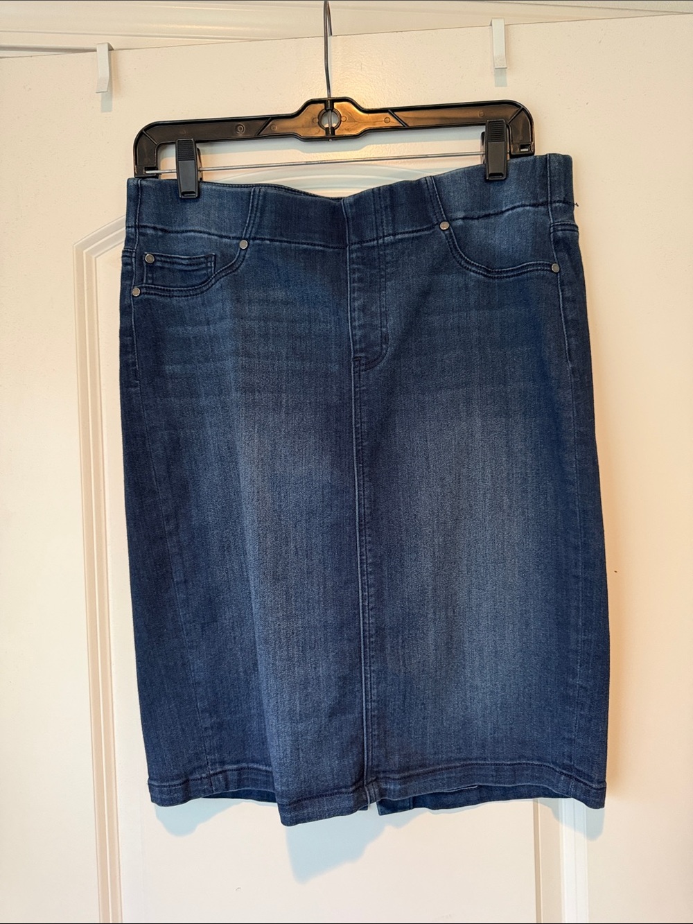 Liverpool Dark Blue Denim Pencil Skirt